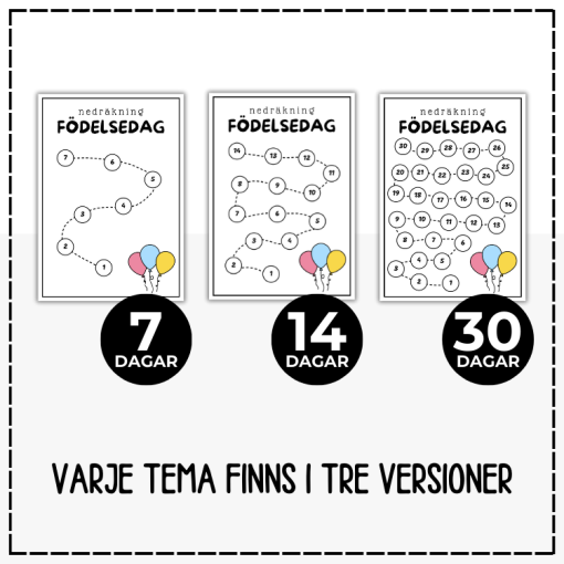 Nedräkningar: 33 varianter