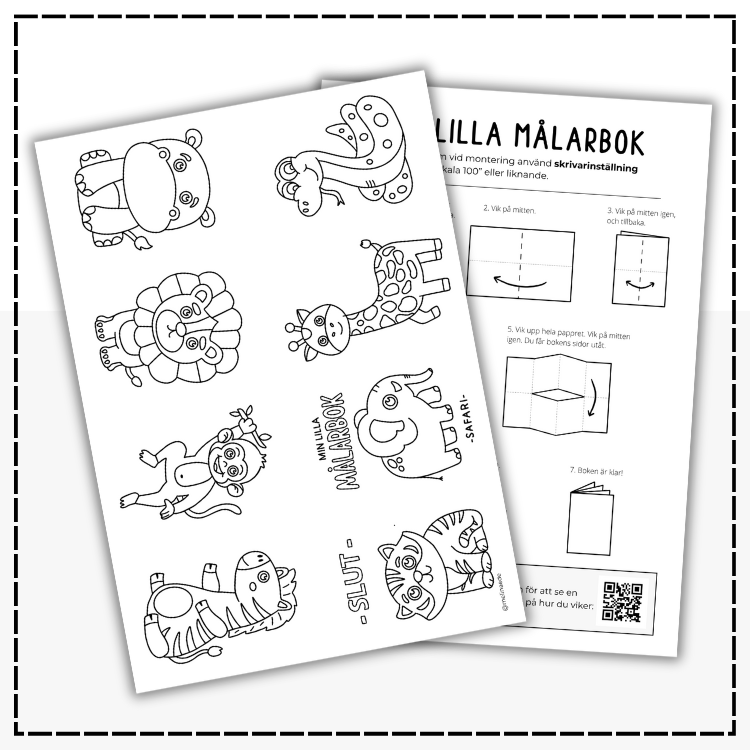 Min lilla målarbok- safari