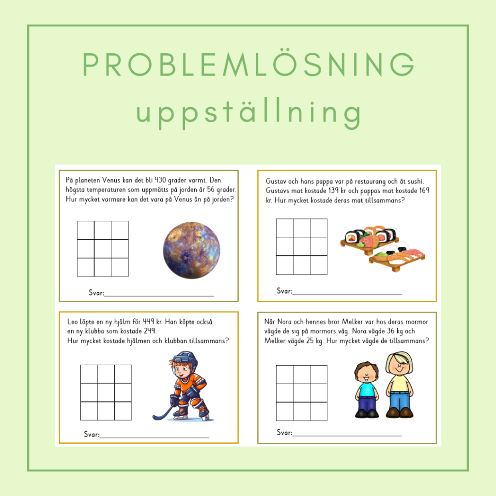 Problemlösning uppställning