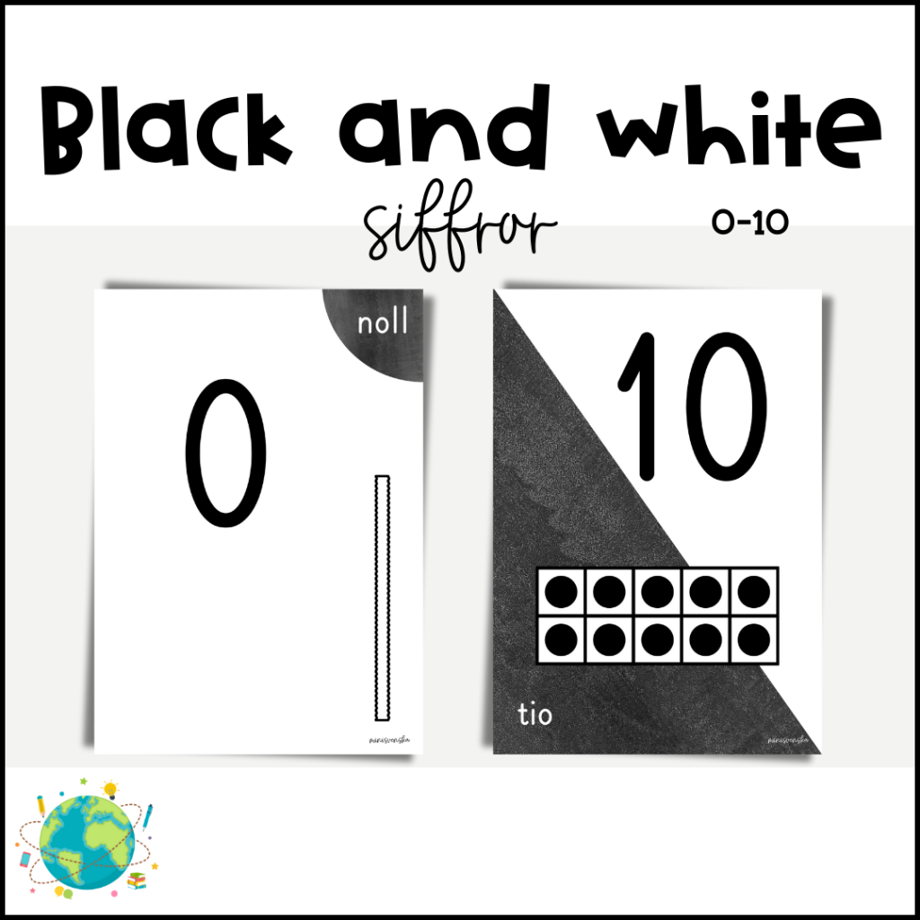 Black and white – Siffror 0-10