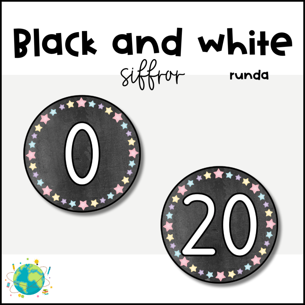 Black and white – Siffror 0-20 runda