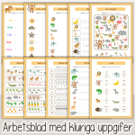 Arbetshäfte bokstäver och siffror – Tema Safari - bild 2