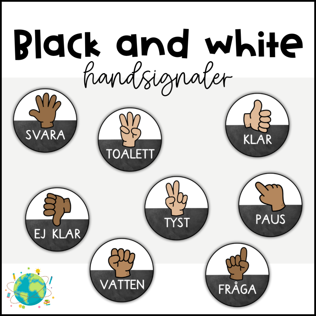 Black and white – Handsignaler