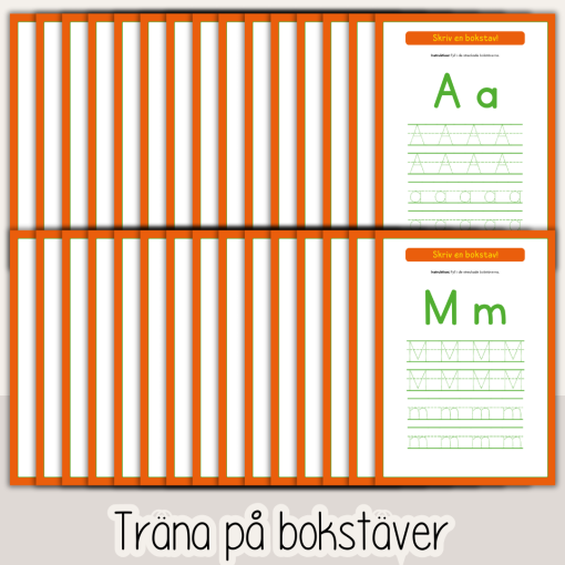 Arbetshäfte bokstäver och siffror - Tema Transport