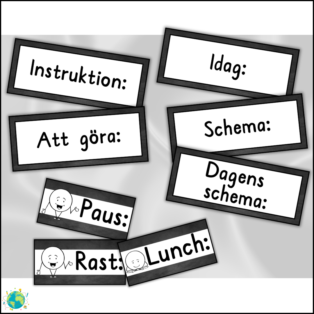 Black and white - Skyltar