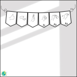 Black and white – Vimplar med tecken - bild 2