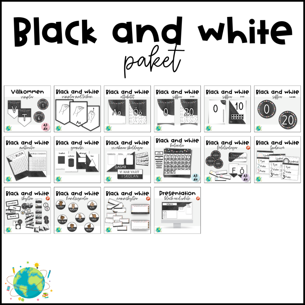 Black and white – Paket
