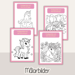 Arbetshäfte bokstäver och siffror – Tema Enhörningar - bild 5