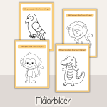 Arbetshäfte bokstäver och siffror – Tema Safari - bild 5