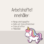 Arbetshäfte bokstäver och siffror – Tema Enhörningar - bild 6