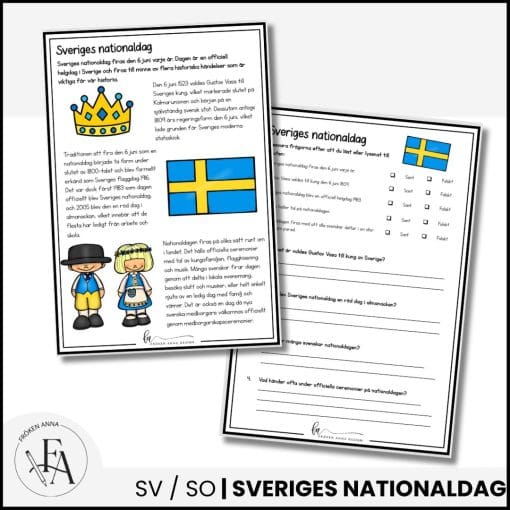 Sveriges nationaldag | Läsförståelse