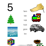 Stenciler: Läsa rosa ord och dra streck - bild 5