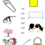 Stenciler: Läsa rosa ord och dra streck - bild 4