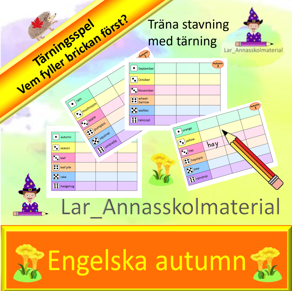 Tärningsspel Engelska Autumn