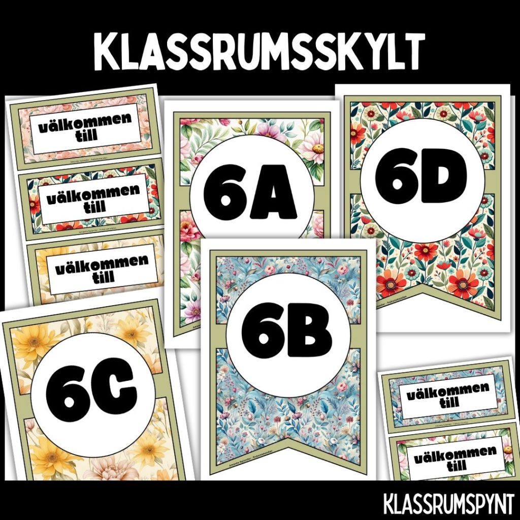 Klassrumsskylt – ÅK 6