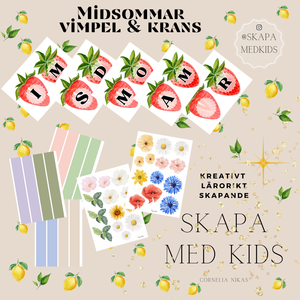 Midsommar – vimpel & krans