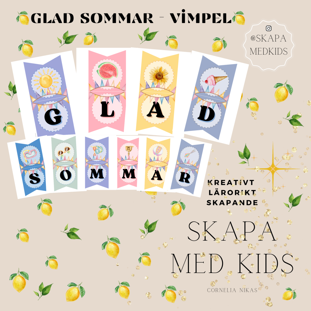 Glad sommar – vimpel vikbar