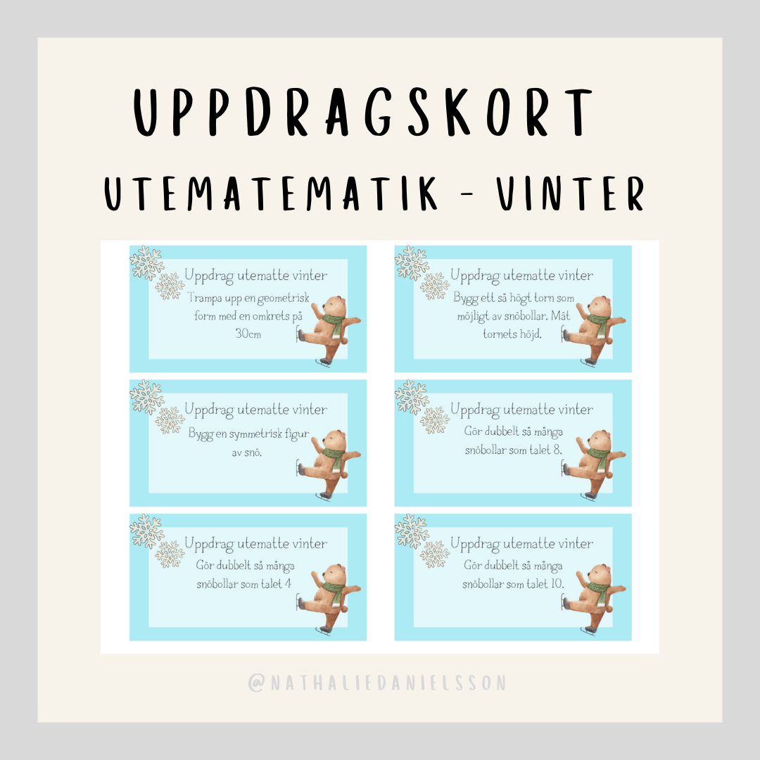 Uppdragskort utomhusmatematik - vinter