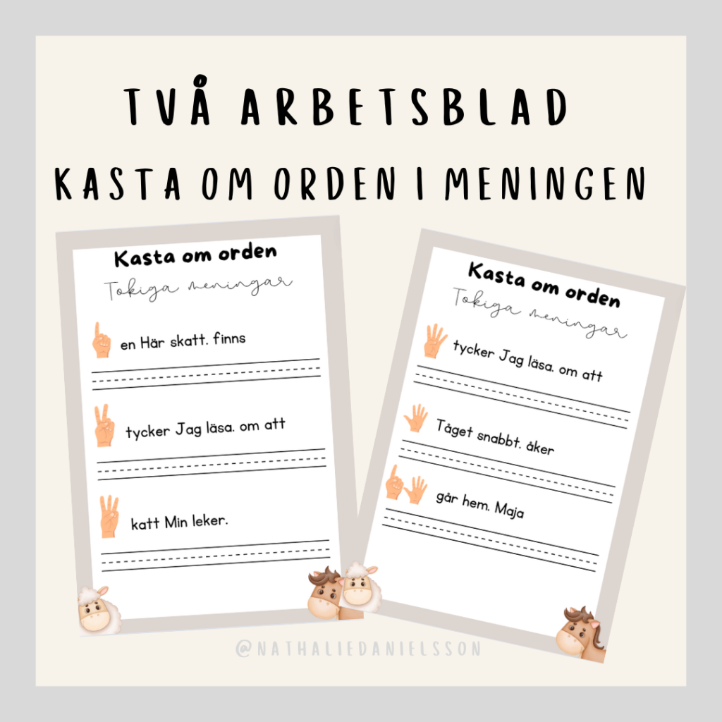 Träna välskrivning och meningsbyggnad