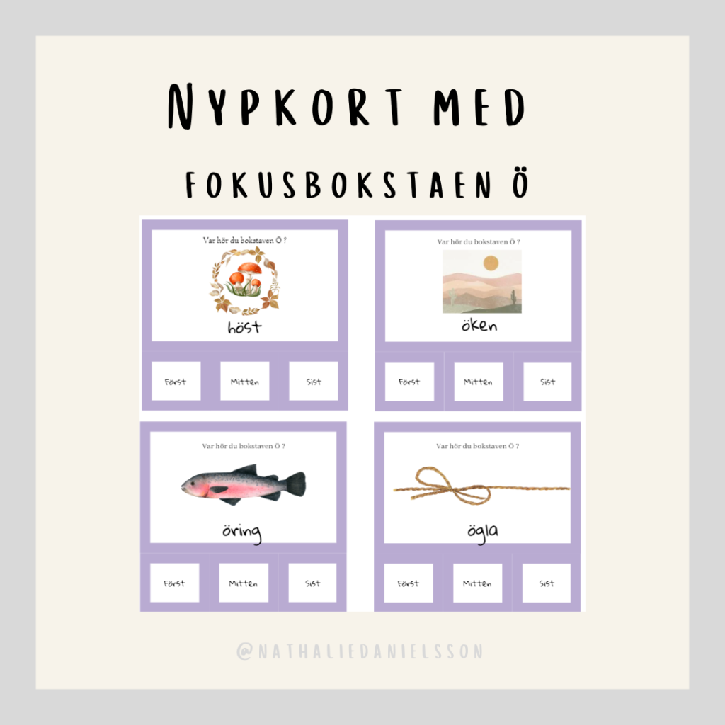 Nypkort med fokusbokstaven ”Öö”