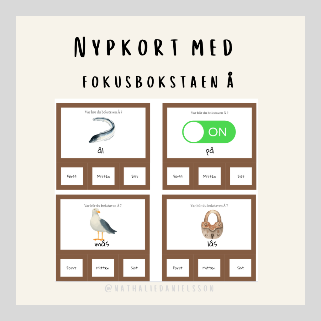 Nypkort med fokusbokstaven ”Åå”