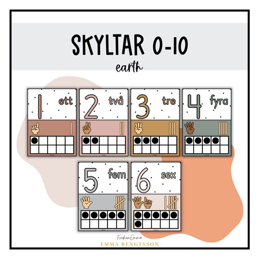 Skyltar 0-10: earth