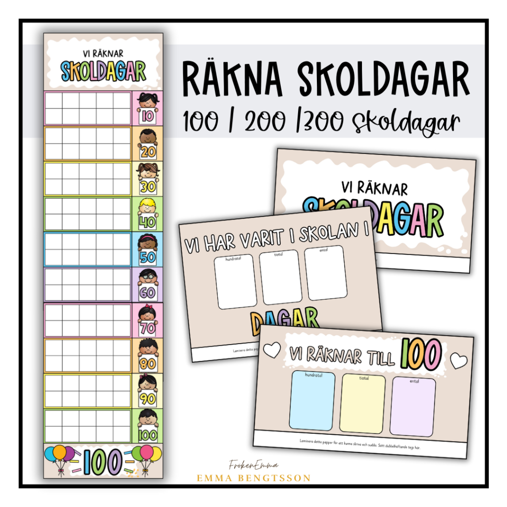 Räkna skoldagar: 100, 200 och 300