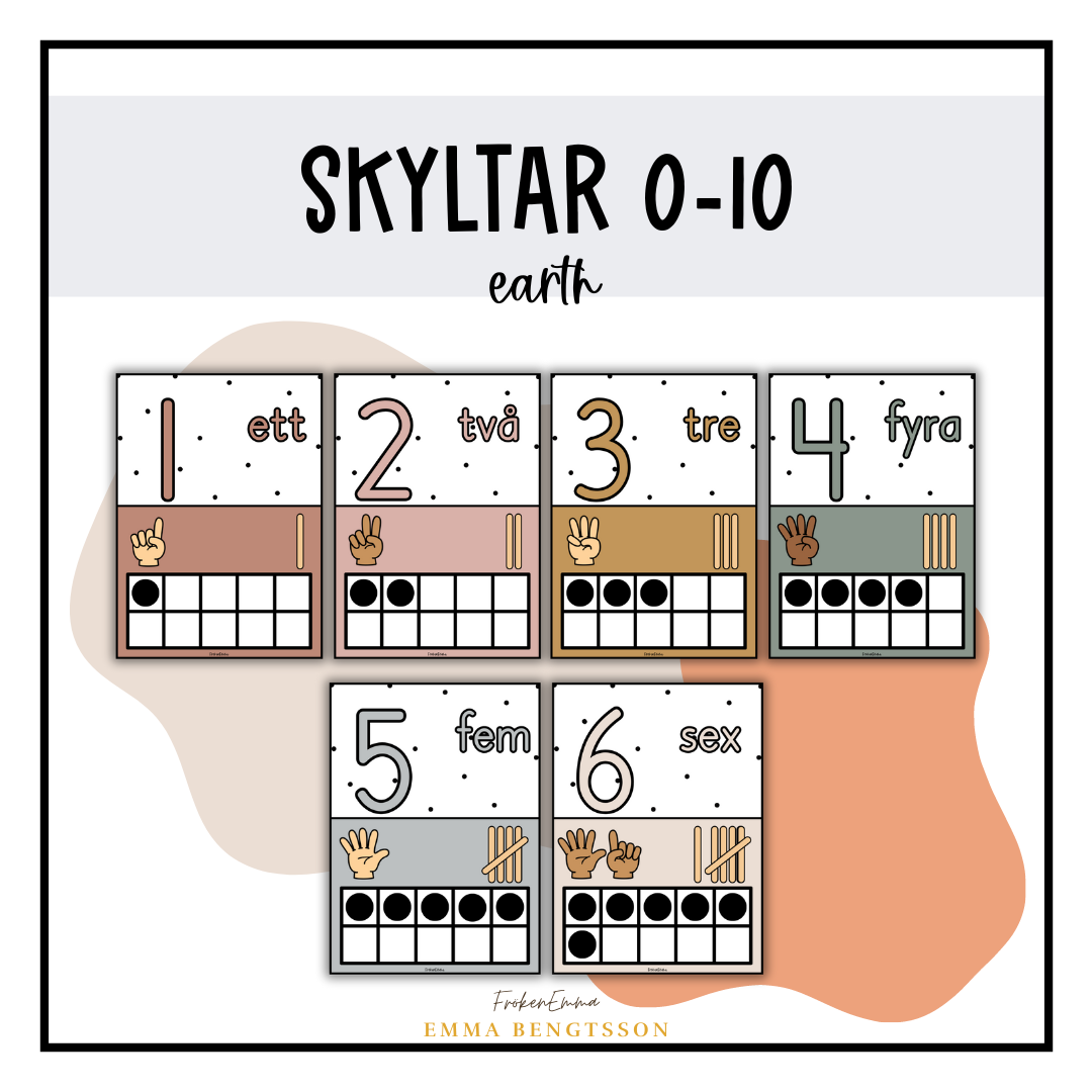 Skyltar 0-10: earth