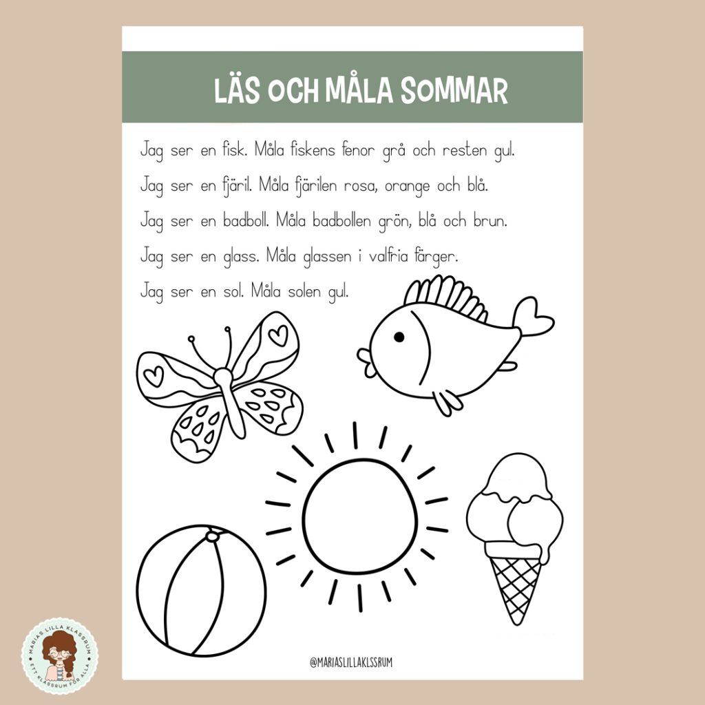 Läs och måla – tema sommar