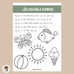 Läs och måla - tema sommar