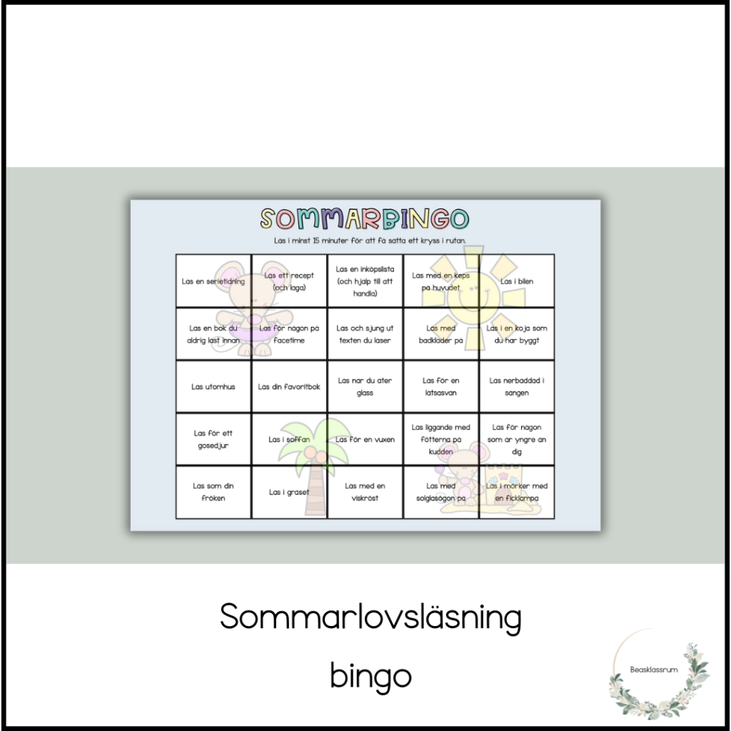 Läsbingo – sommar