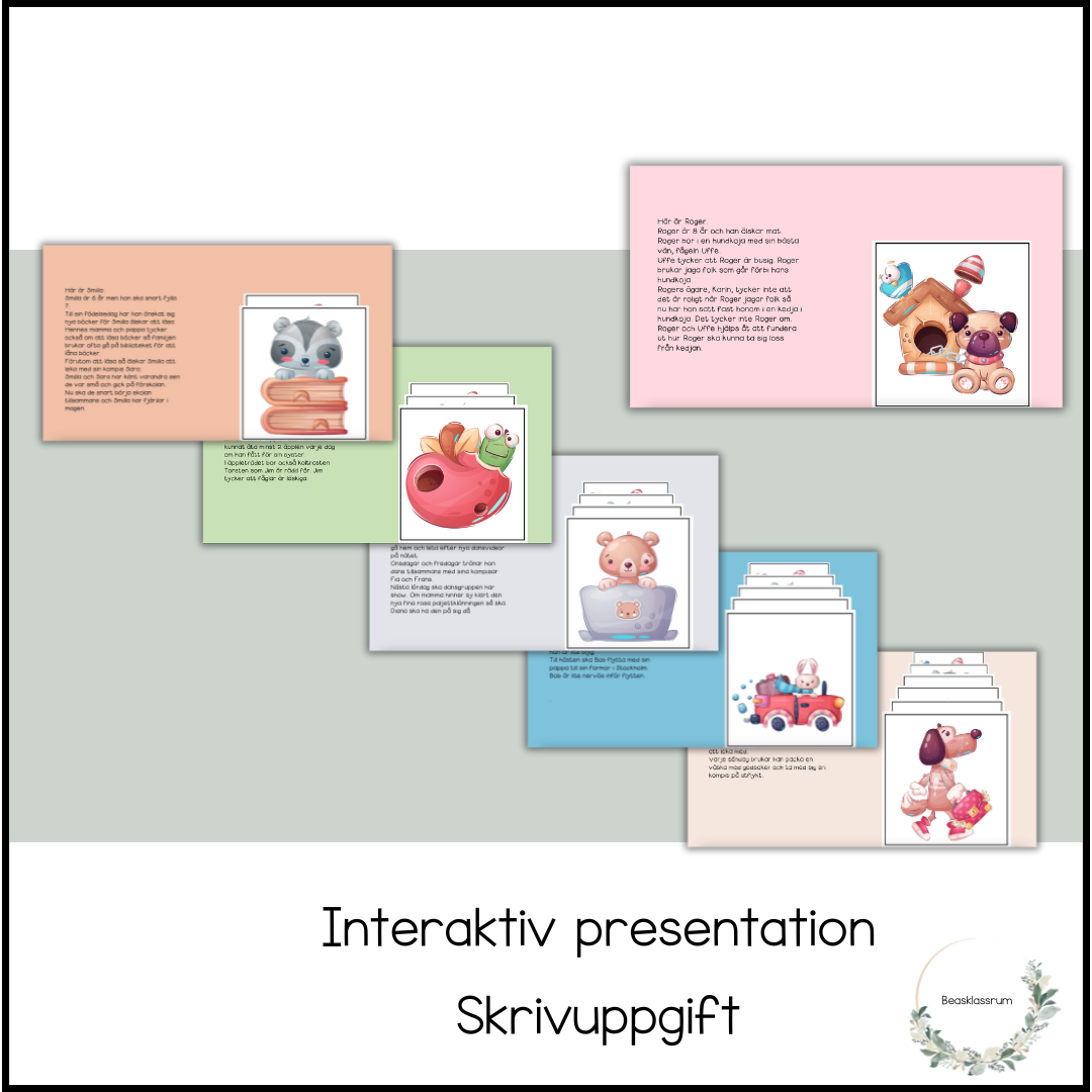 Skrivuppgift med interaktiv presentation