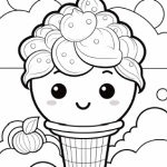 Stor målarbok sommar Kawaii - bild 2