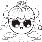 Stor målarbok sommar Kawaii - bild 3