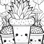 Stor målarbok sommar Kawaii - bild 4