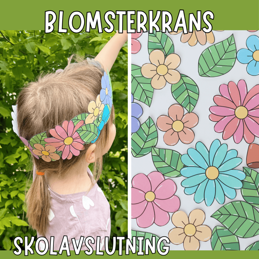 Blomsterkrans – pyssel med papper