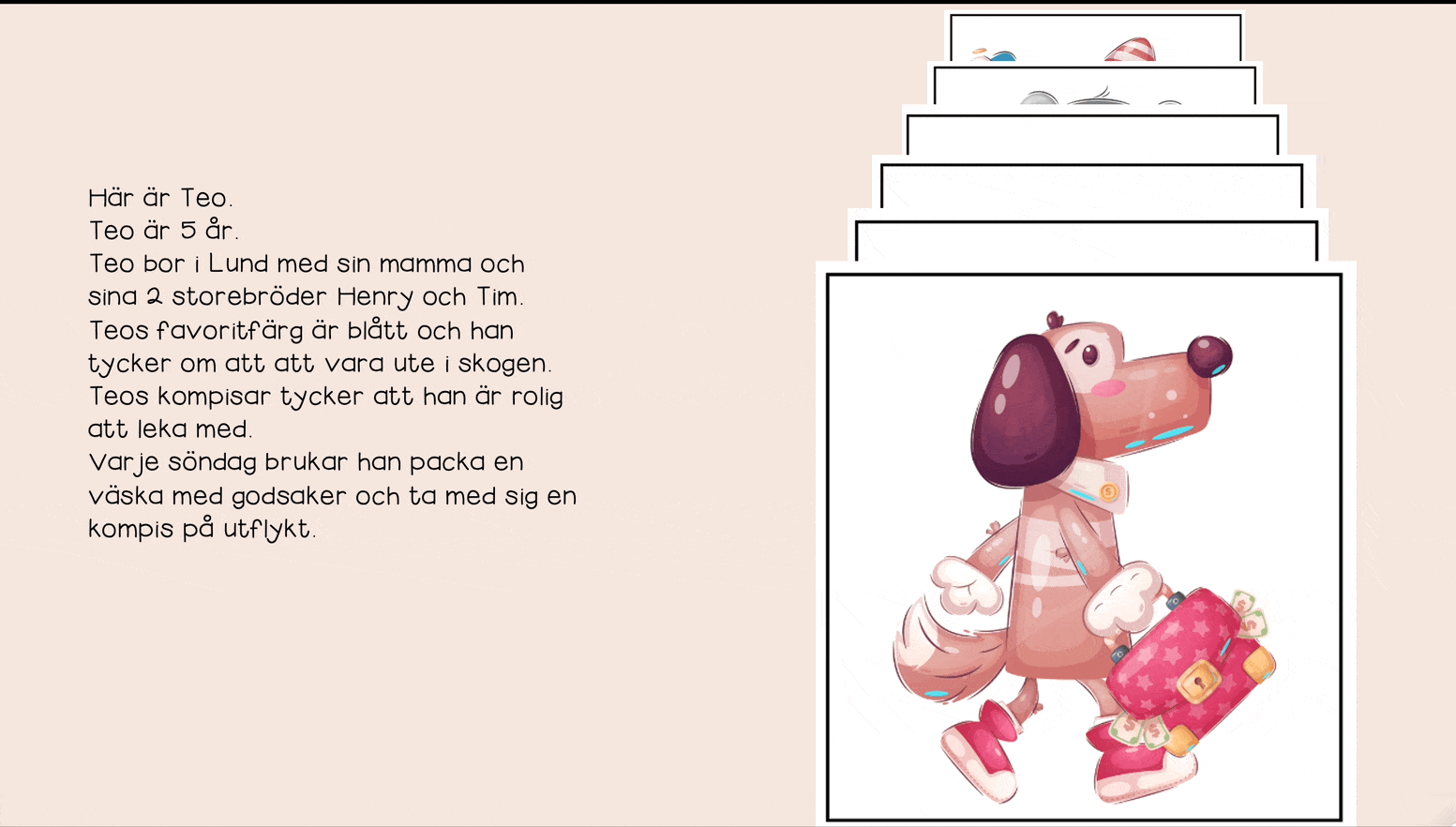 Skrivuppgift med interaktiv presentation