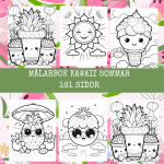 Stor målarbok sommar Kawaii - bild 1