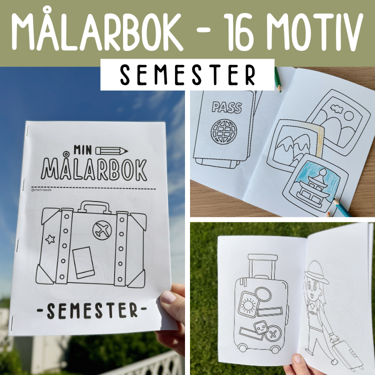Målarbok - semester