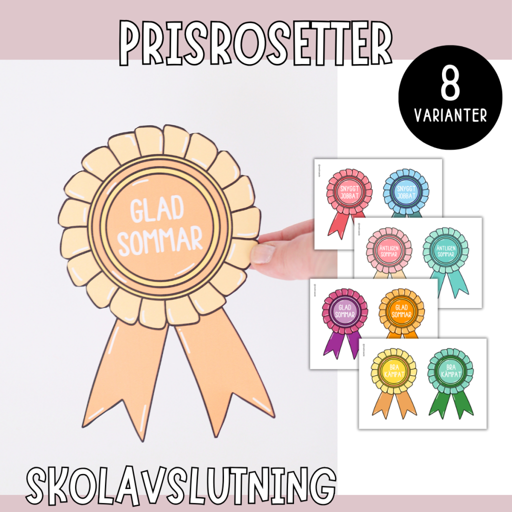 Prisrosetter till barnen – skolavslutning