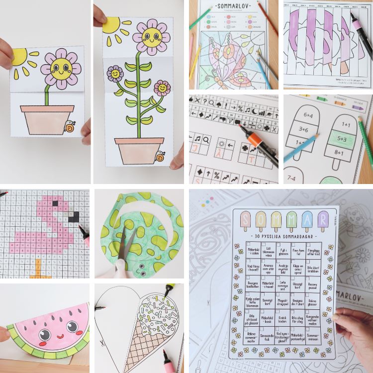 Sommarlovets pysselkalender - 30 dagar (original)