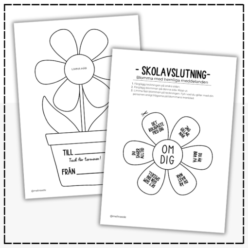 Hemliga meddelanden - present skolavslutning
