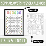 Sommarlovets pysselkalender – 30 dagar (extra enkel) - bild 1