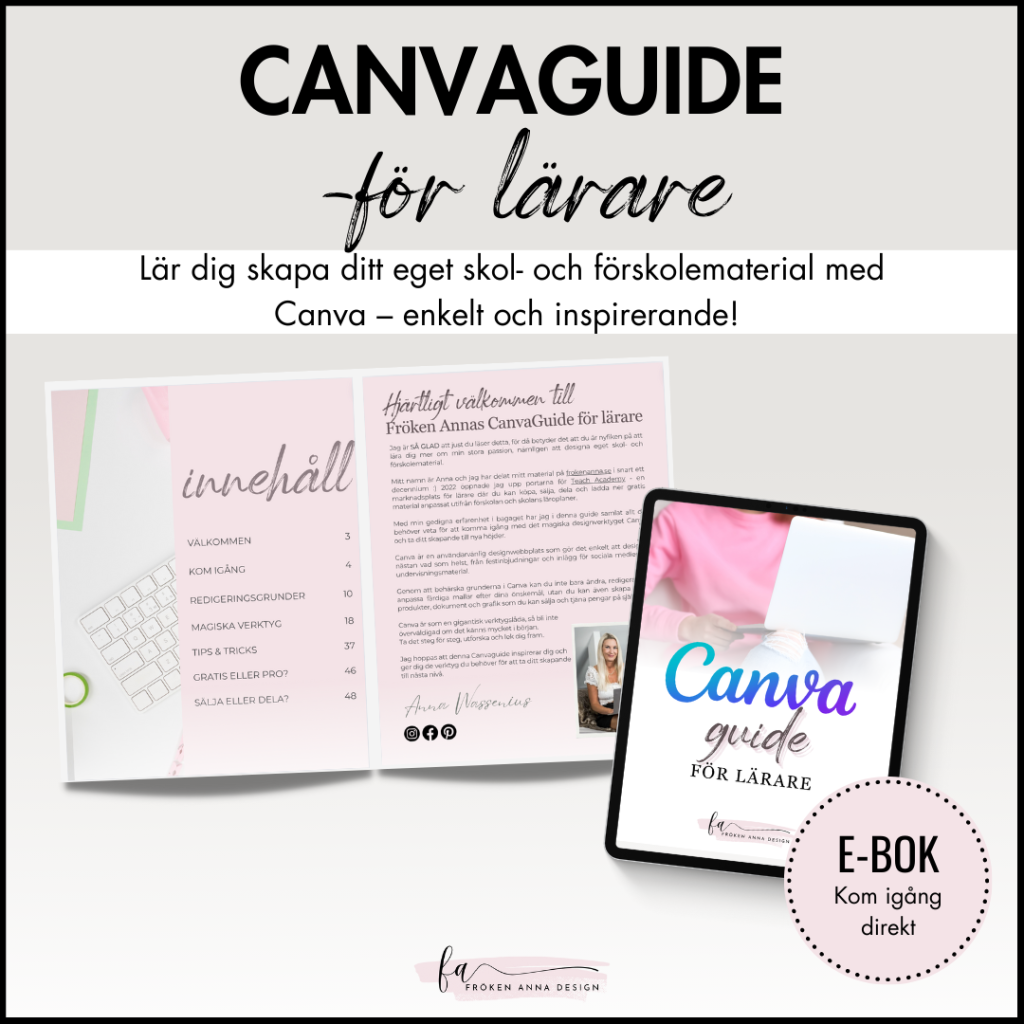 CANVAGUIDE FÖR LÄRARE – Lär dig skapa eget material! (E-bok)