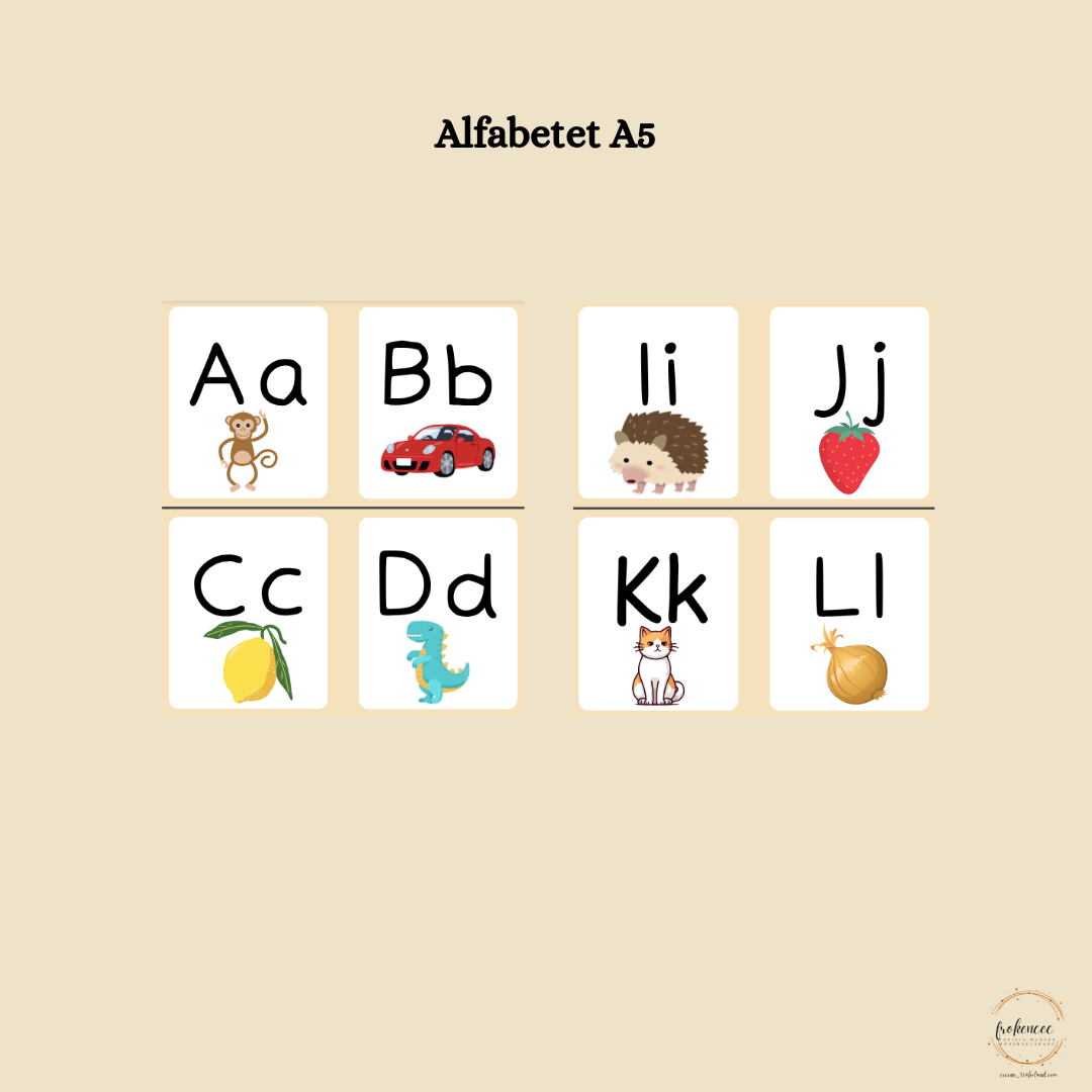 Väggalfabet A5 - beige