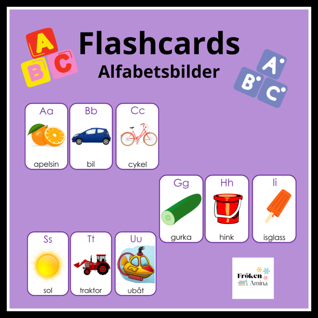 Flashcards alfabetsbilder