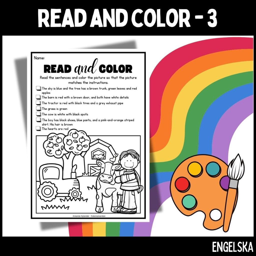 Read and color – medel – 3