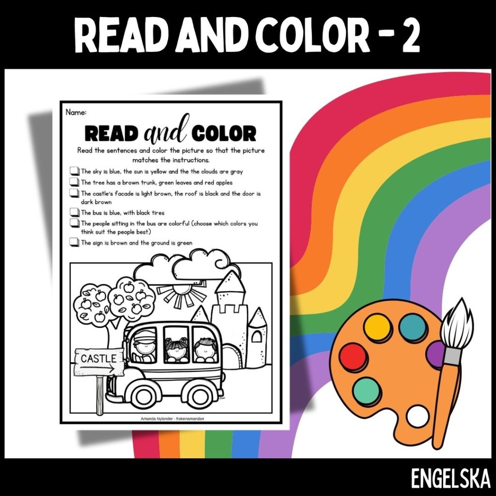 Read and color – medel – 2