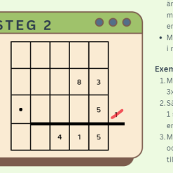 Lathund multiplikationsuppställning