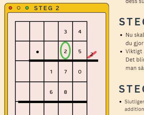 Lathud multiplikation av tvåsiffriga faktorer